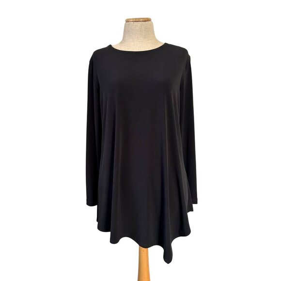Clara Sunwoo Black Medium Long Sleeve Tunic Top - Picture 1 of 9